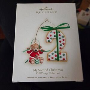 Hallmark Keepsake My Second Christmas Ornament 2008 Childs Age Bear QXG6081